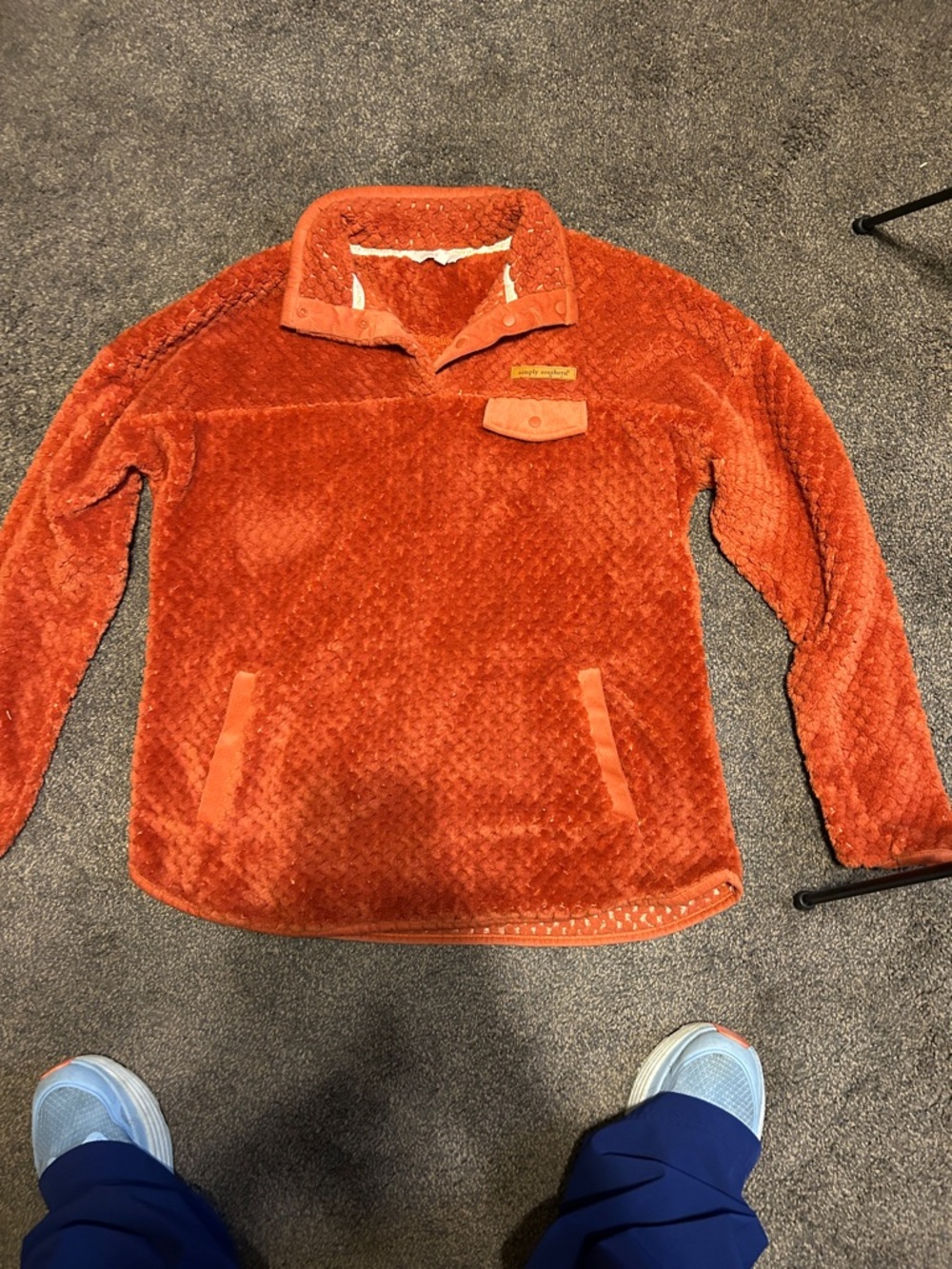 Simply Southern Orange Plush Pullover